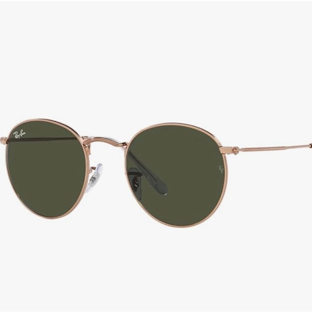 Ray-Ban RB3447 Gold Round Polarized Metal Sunglasses Dark Gray Lens